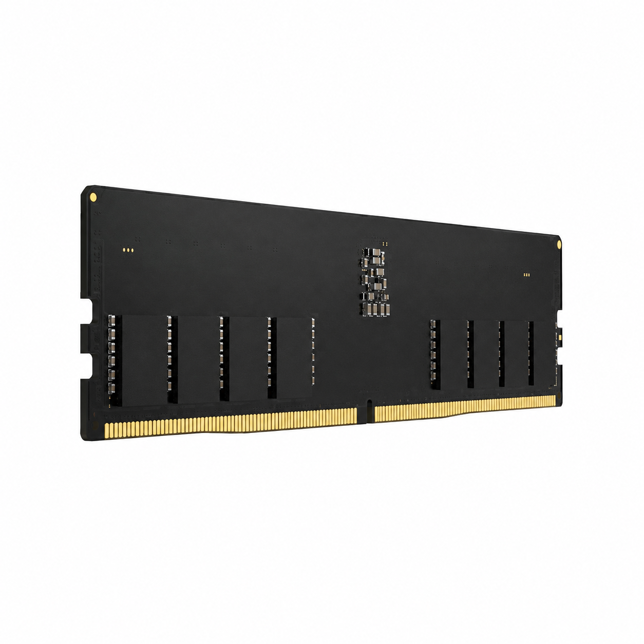 Acer UD200 16GB DDR5 5600MT/s desktop memory module angled rear view showing the black PCB and memory chip layout