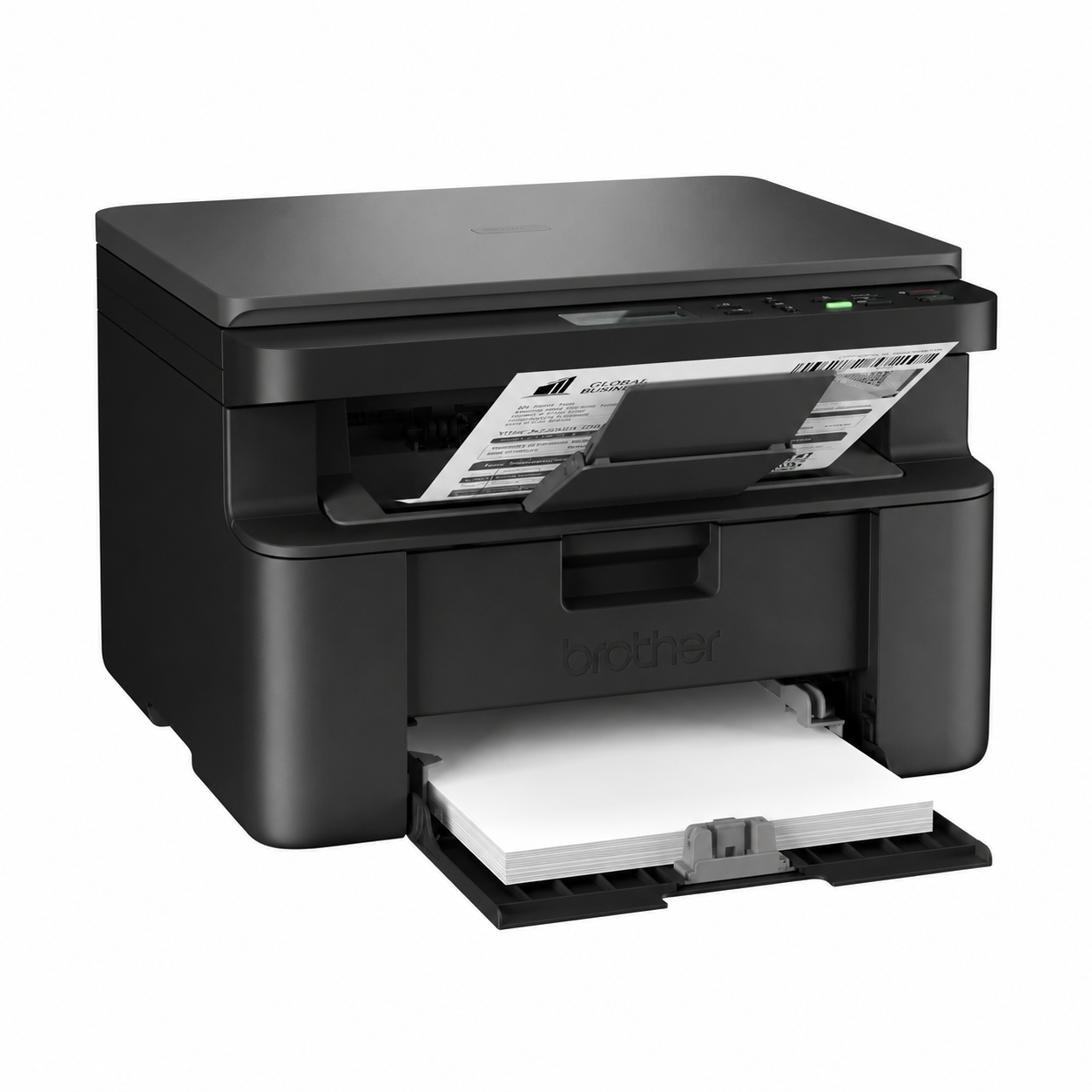 Brother DCP-L1632W showing the 150-sheet paper tray and compact laser printer design