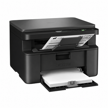 Brother DCP-L1632W showing the 150-sheet paper tray and compact laser printer design