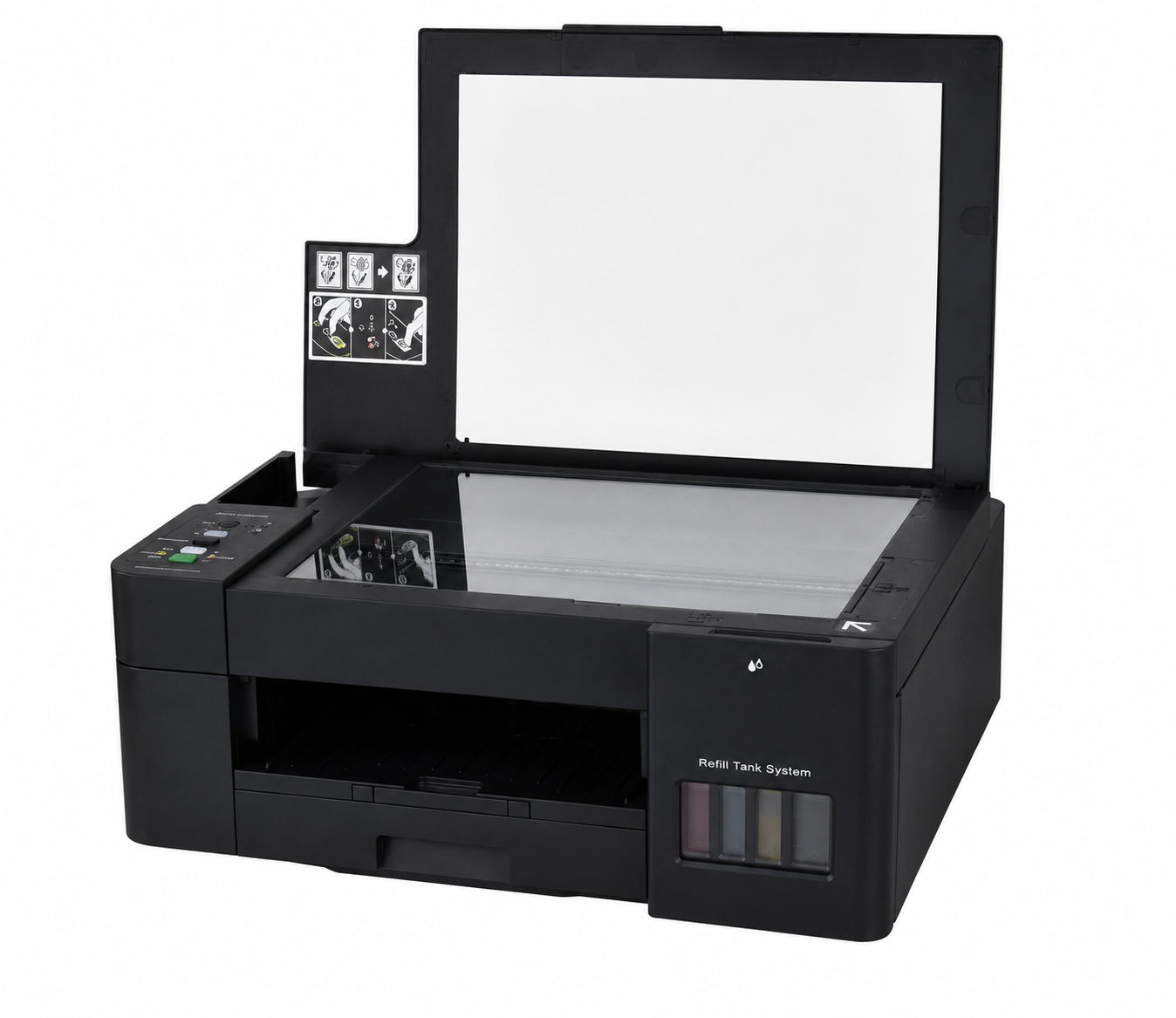 Brother DCP-T420W color ink tank printer front-left angled view