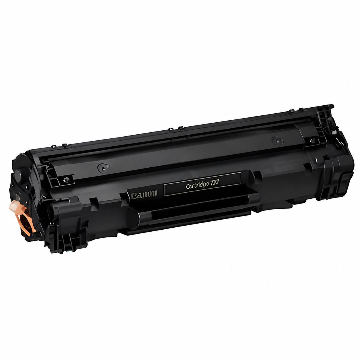 Canon 737 genuine black toner cartridge left-side view for compatible Canon i-SENSYS MF laser printers.