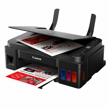 Canon PIXMA G3410 refillable ink tank printer front-left angled view