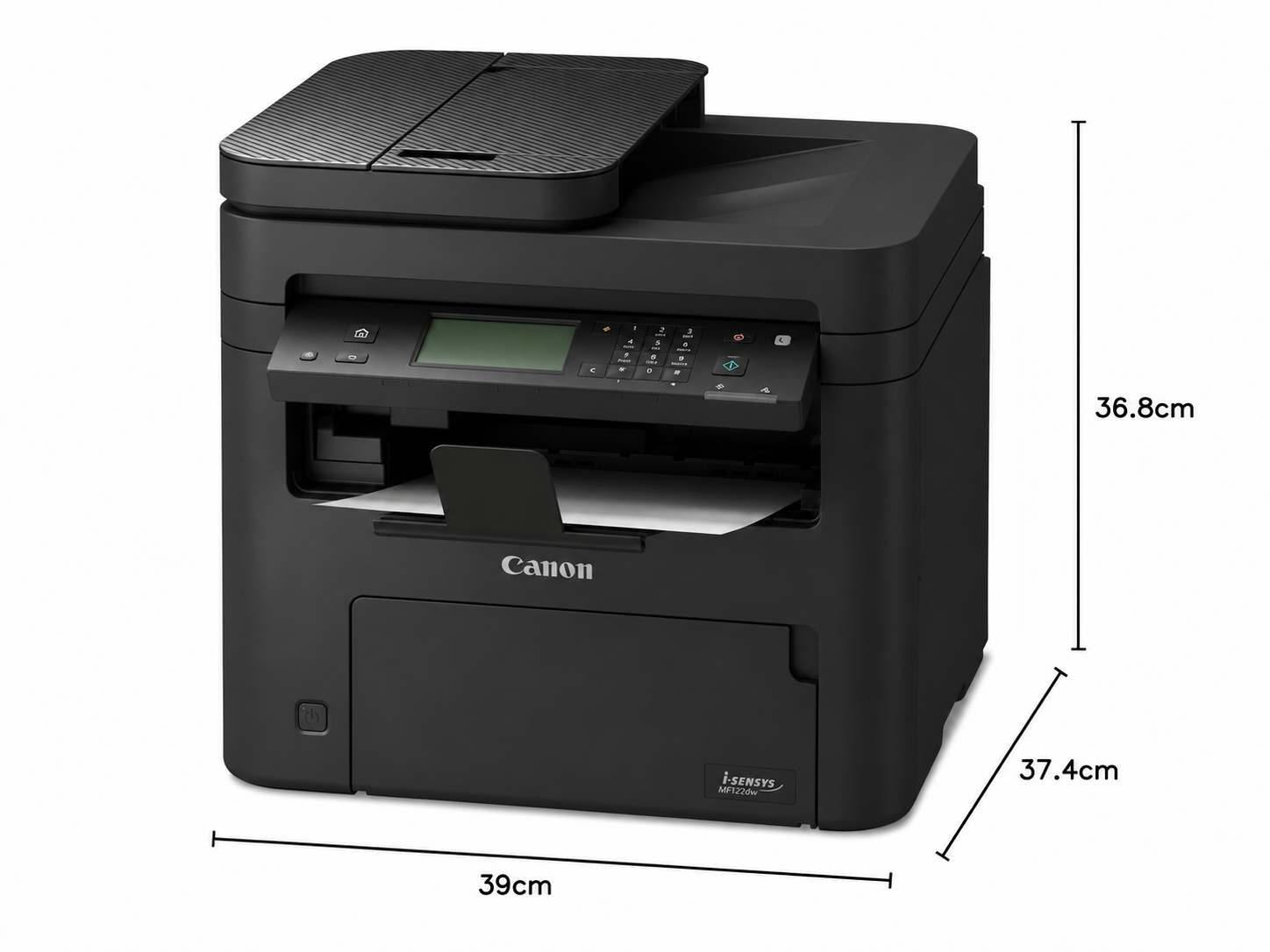 Canon i-SENSYS MF275dw showing all printer Sizes