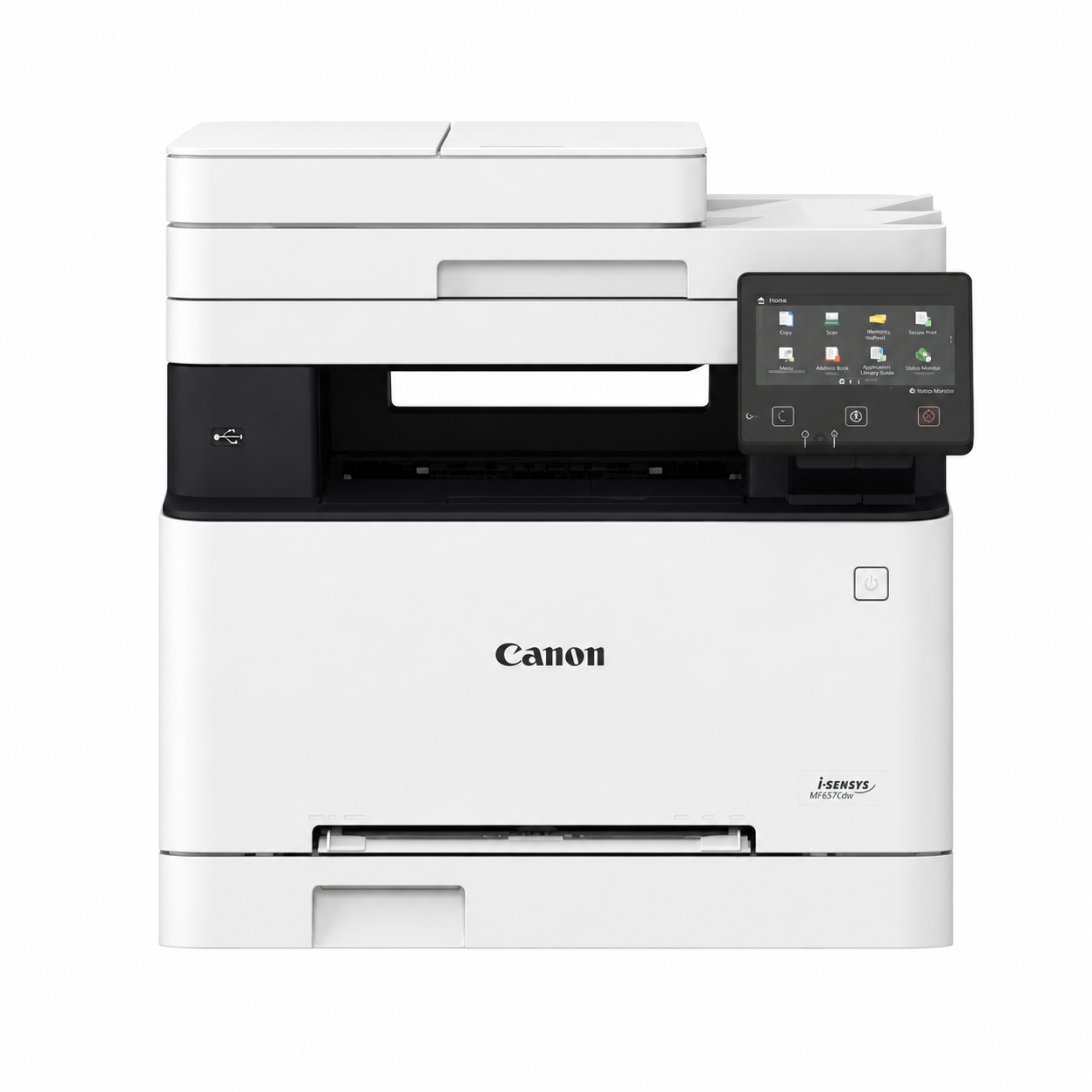 Canon i-SENSYS MF655Cdw wireless color laser all-in-one printer front view