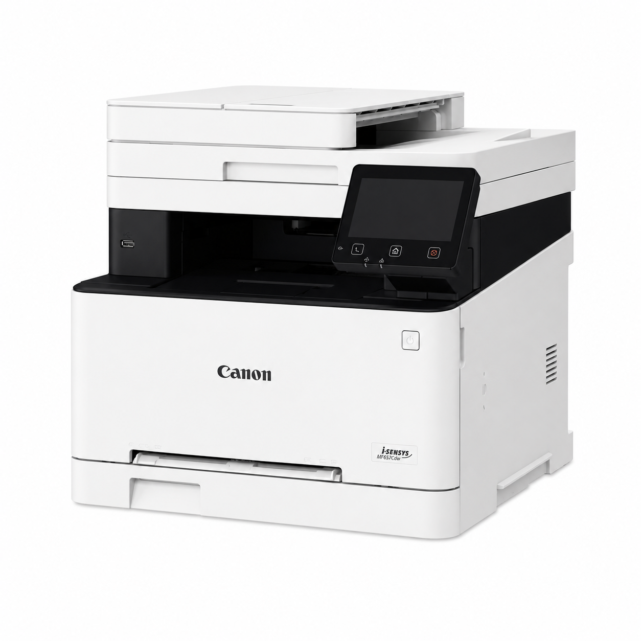 Canon i-SENSYS MF655Cdw color laser printer front-left angled view