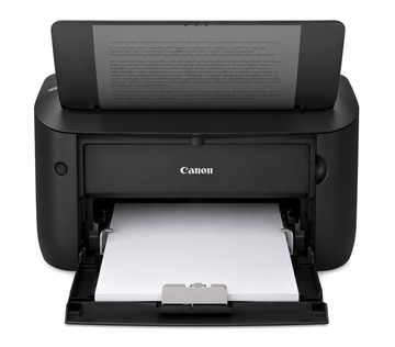 Canon i-SENSYS LBP6030B mono laser printer printing an A4 document