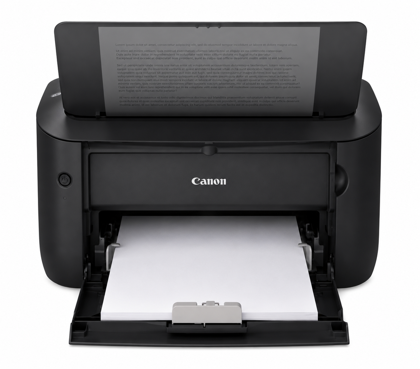 Canon i-SENSYS LBP6030B front control panel with LED indicators and operation keys