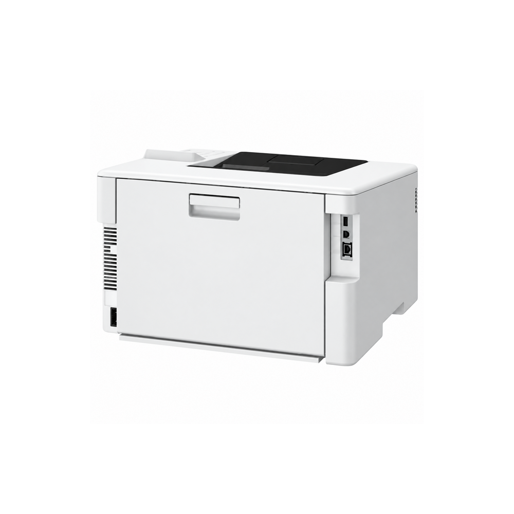 1. White Canon i-SENSYS LBP646Cdw color laser printer, rear angled view showing the back panel.