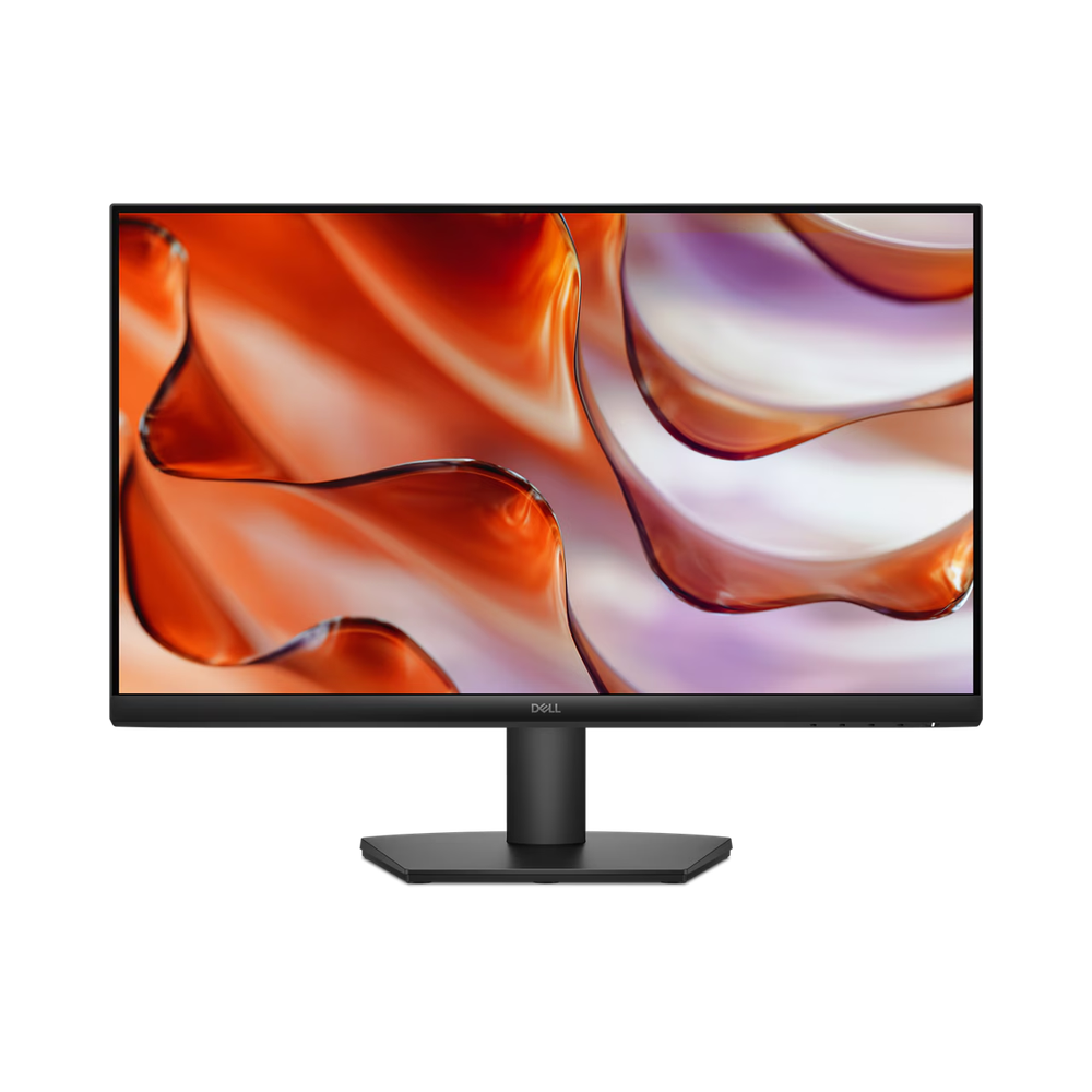 Dell SE2425HM 24-inch Full HD IPS monitor front view showing the black 3-sided bezel-less screen and slim office display design.