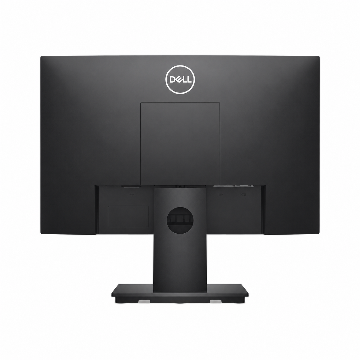 Dell E2020H monitor rear view showing the Dell back panel, VESA mount area and cable management slot.
