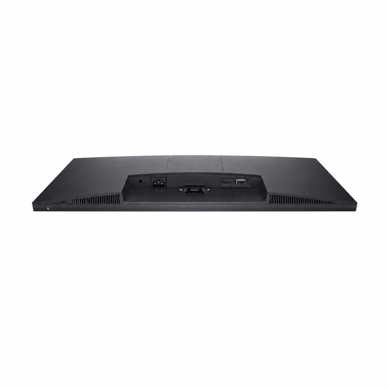 Dell E2725H monitor rear top view showing the back panel, stand mount and connection area