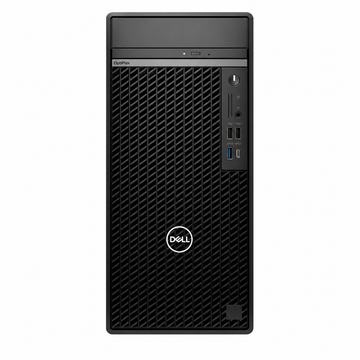 Dell OptiPlex 7020 MT black business desktop top view showing the Tower chassis and Dell OptiPlex case design.