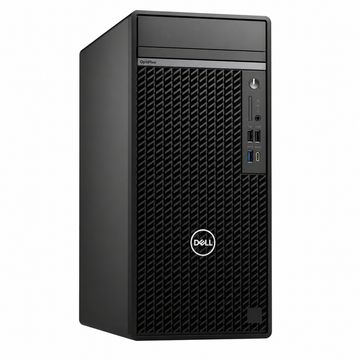 Dell OptiPlex 7020 MT business desktop left-side view showing the compact Tower chassis and professional black design.