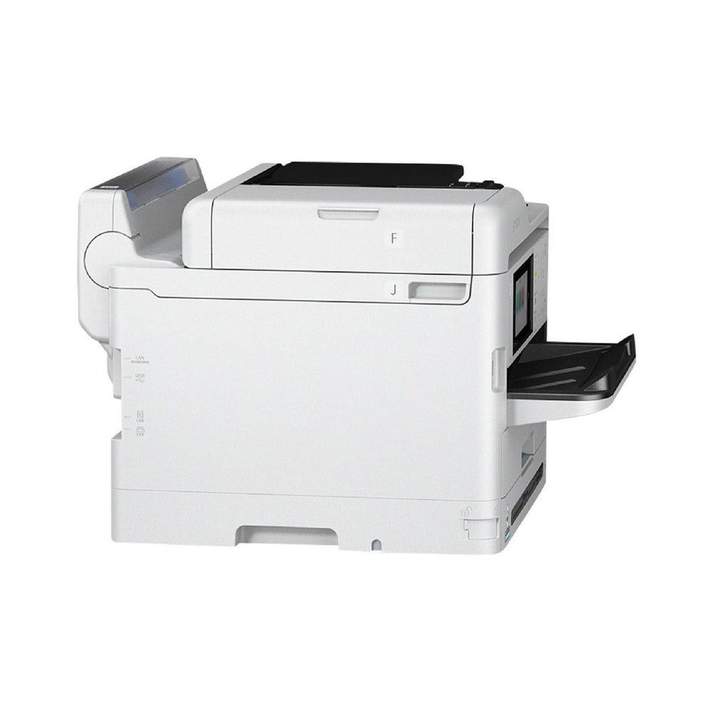 Epson WorkForce Pro WF-C5890DWF A4 color printer rear view showing Ethernet, USB and power connection areas.