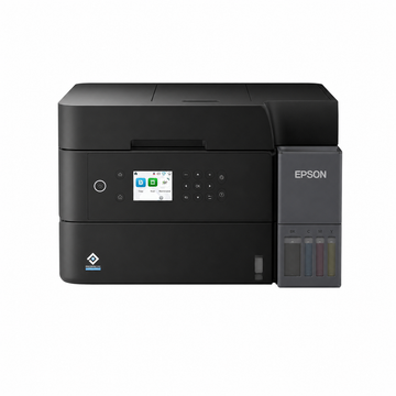 Epson EcoTank L6370 A4 Multifunction Ink Tank Printer front view showing control panel and integrated refillable ink tanks.