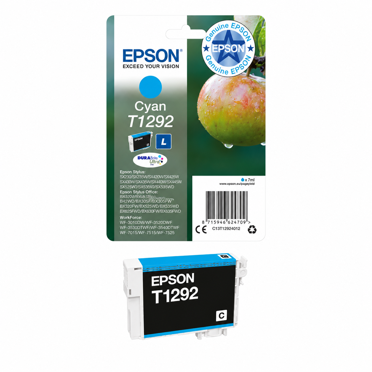 Epson T1295 Apple DURABrite Ultra Set Ink Cartridge