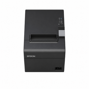 Epson TM-T20III Ethernet black thermal receipt printer top view showing the compact POS printer cover and control buttons.