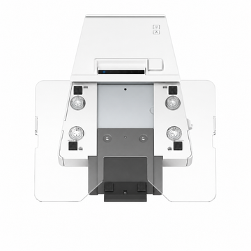 Epson TM-m30II-SL (511A0) thermal POS printer top view showing integrated tablet stand and device mounting area.