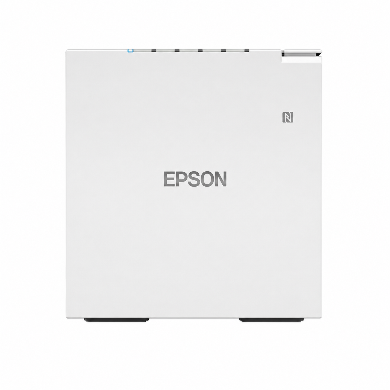 Epson TM-m30III (111A0) White thermal receipt printer front view showing clean compact POS chassis.