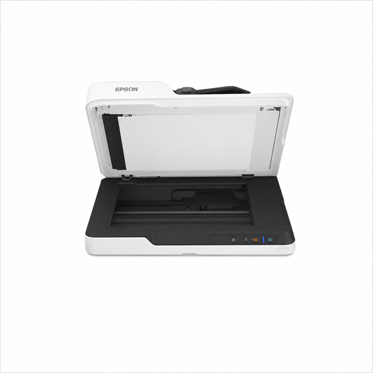 Epson WorkForce DS-1630 scanning a multi-page A4 document through the automatic document feeder