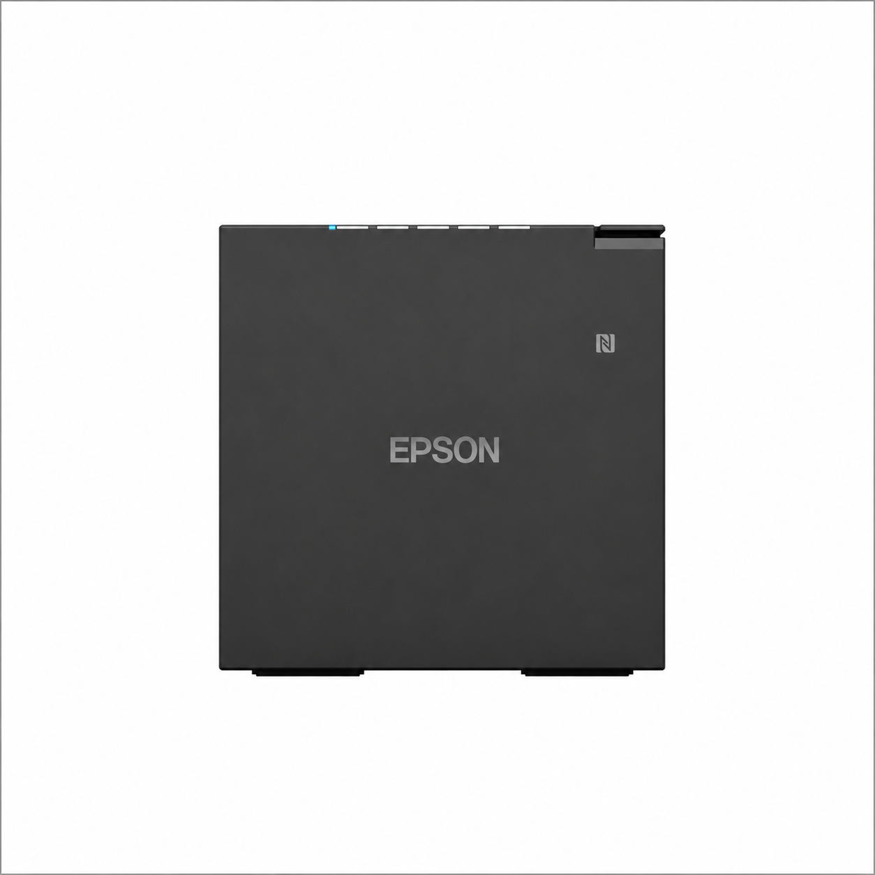 Epson TM-m30III-H (142) Black thermal receipt printer rear view showing compact wireless POS printer design.