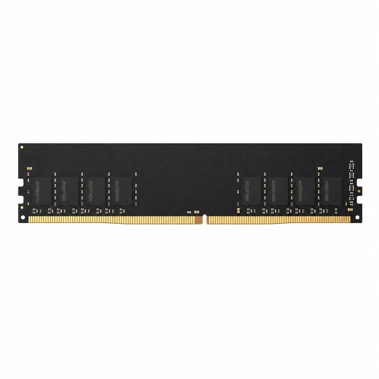 Crucial 16GB DDR5 5600MT/s desktop memory module showing the black PCB, memory chips and 288-pin connector