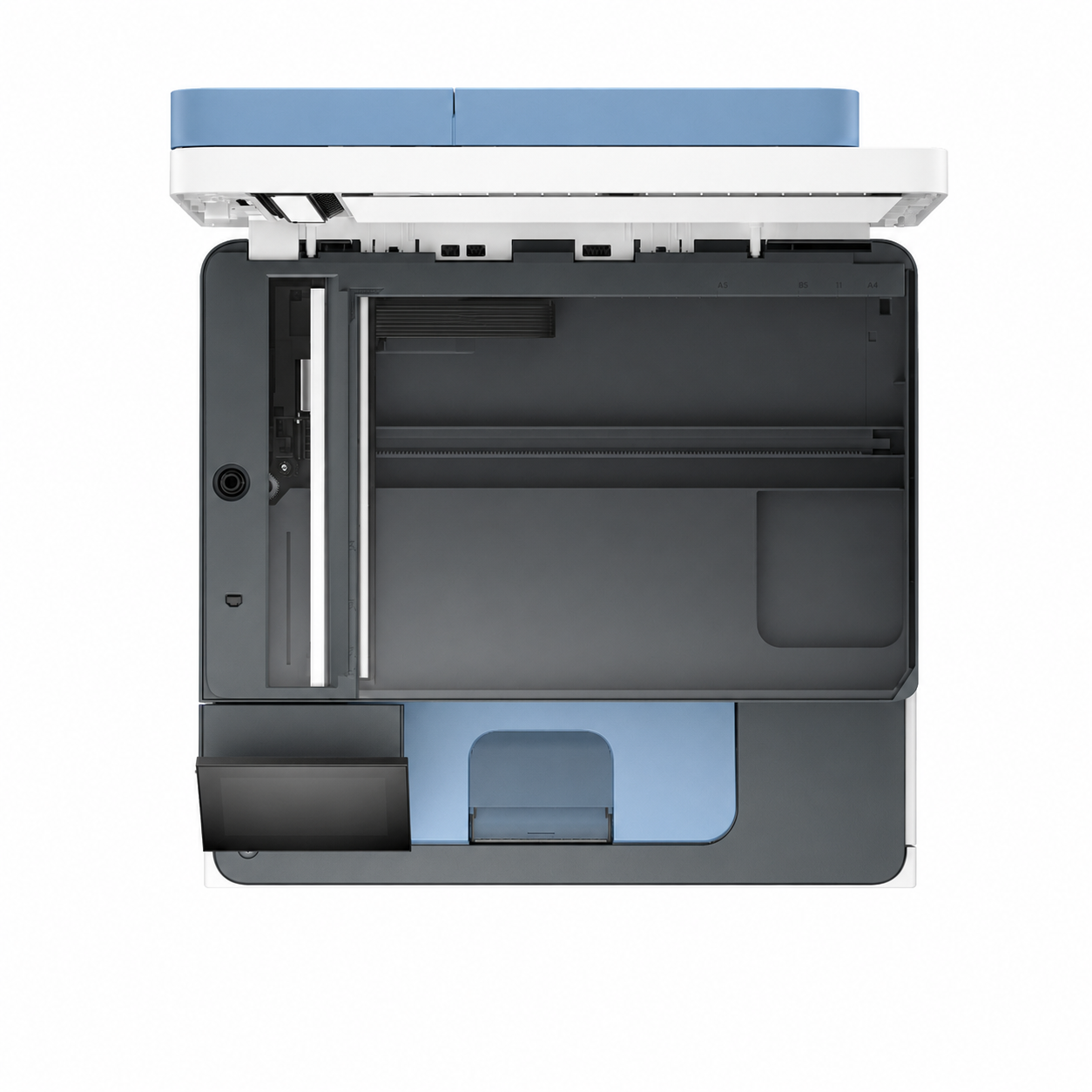 HP Color LaserJet Pro multifunction printer paper input tray with adjustable paper guides