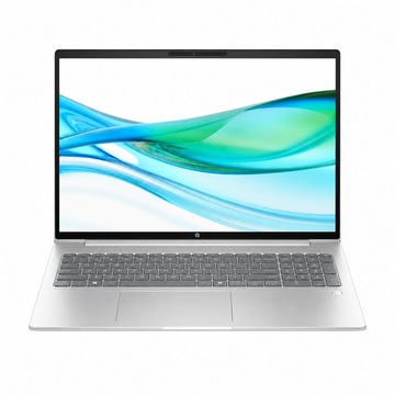 HP ProBook 460 G11 Pike Silver business laptop with 16-inch WUXGA display open, front view