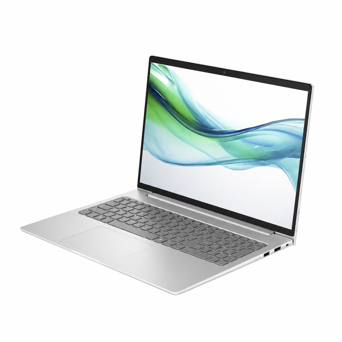 HP ProBook 460 G11 Pike Silver business laptop with 16-inch WUXGA display open, front view