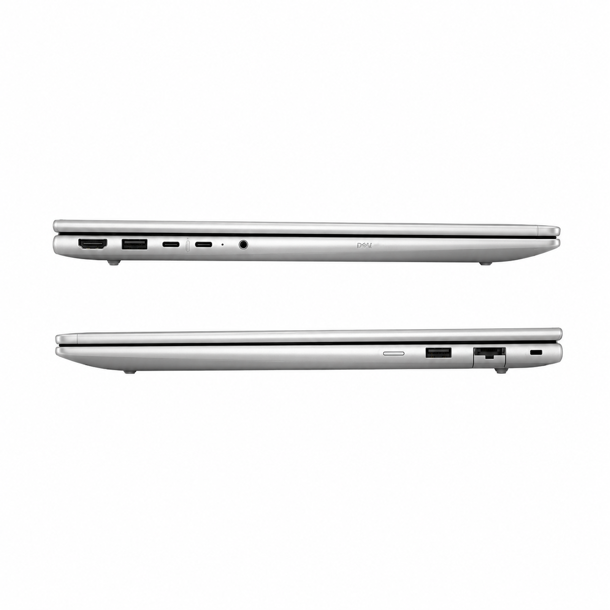 HP ProBook 4 G1iR laptop side profile views showing the slim silver chassis and connection ports