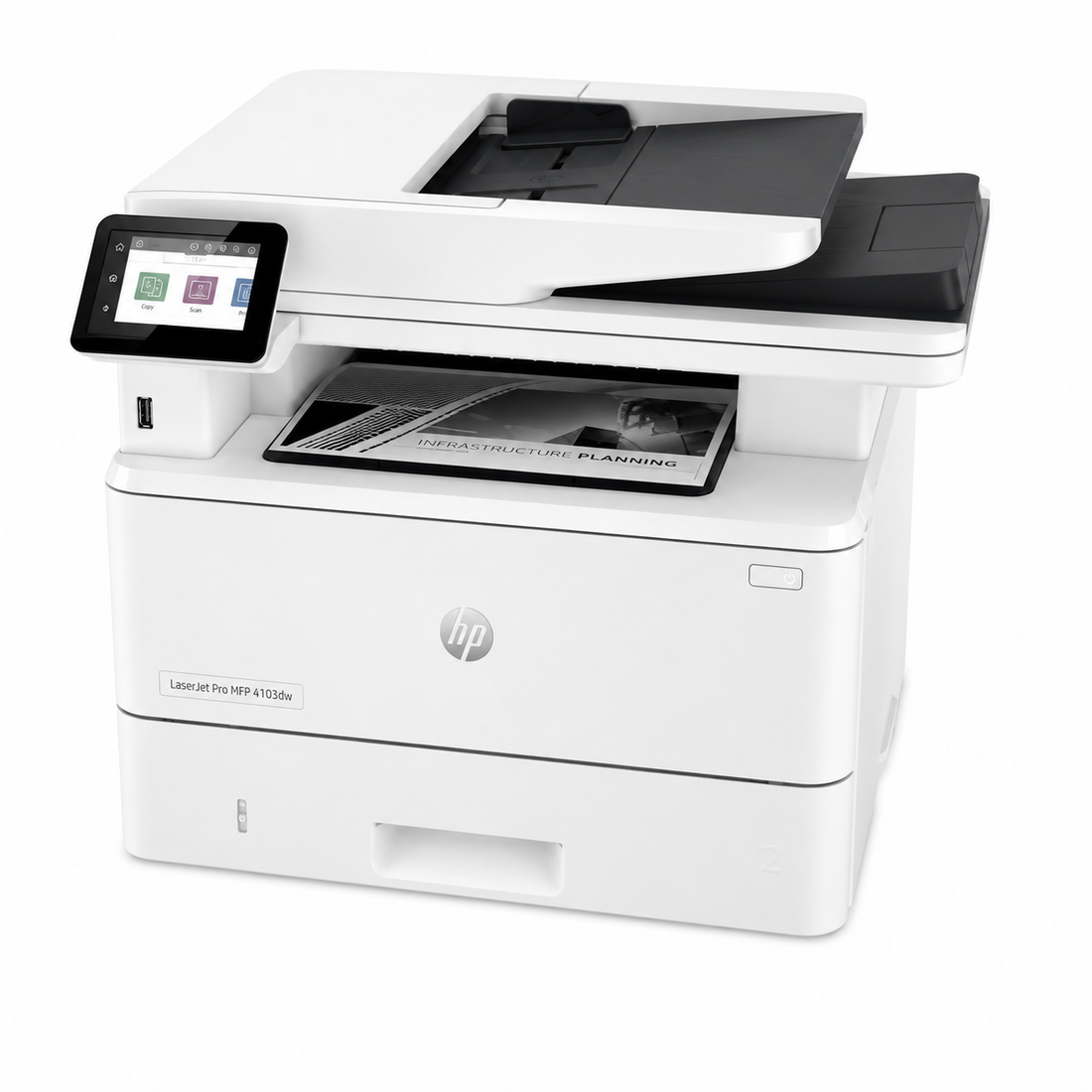 HP LaserJet Pro MFP 4103dw Wireless Monochrome Multifunction Laser Printer with Automatic Duplex Printing and Scanning