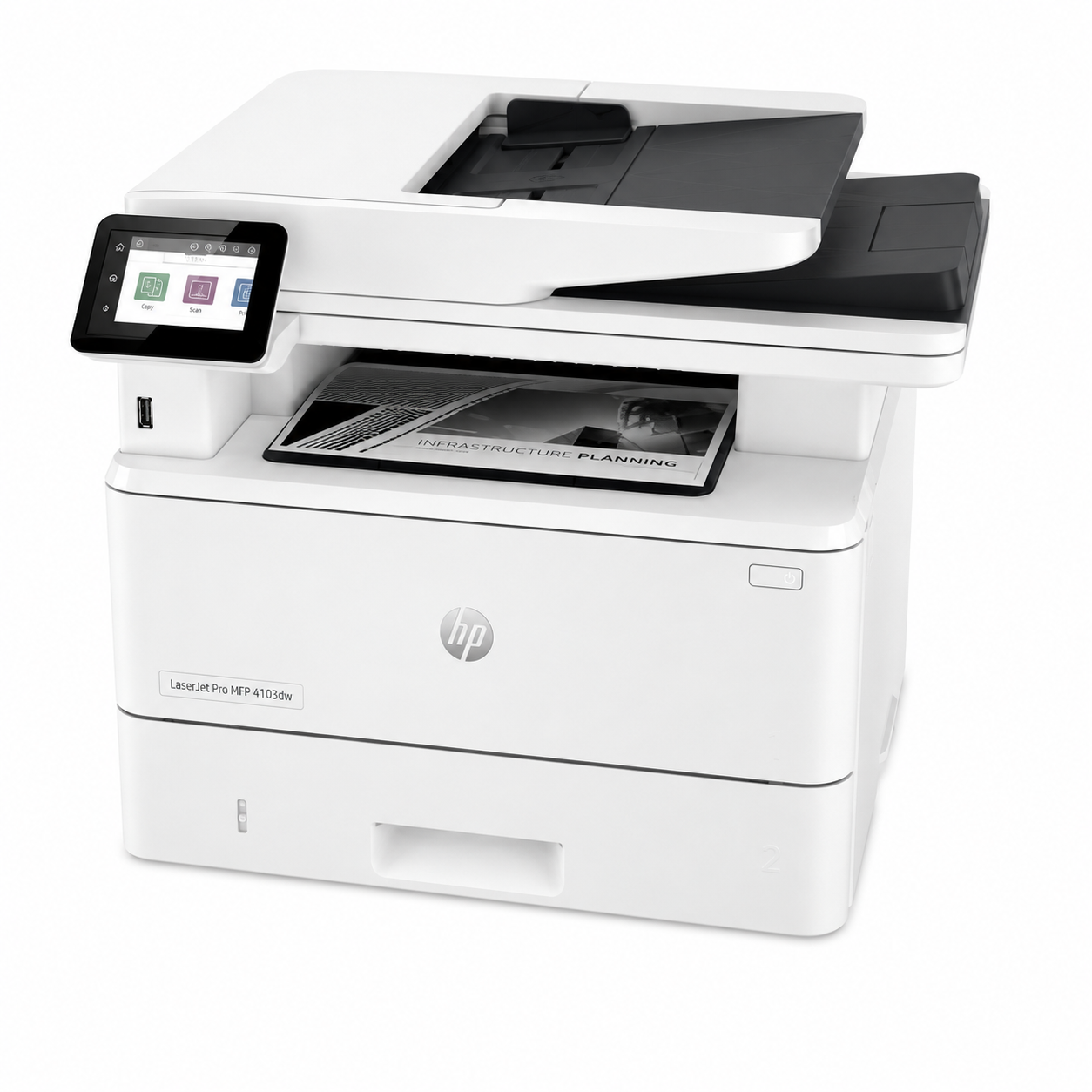 HP LaserJet Pro MFP 4103dw Wireless Monochrome Multifunction Laser Printer with Automatic Duplex Printing and Scanning