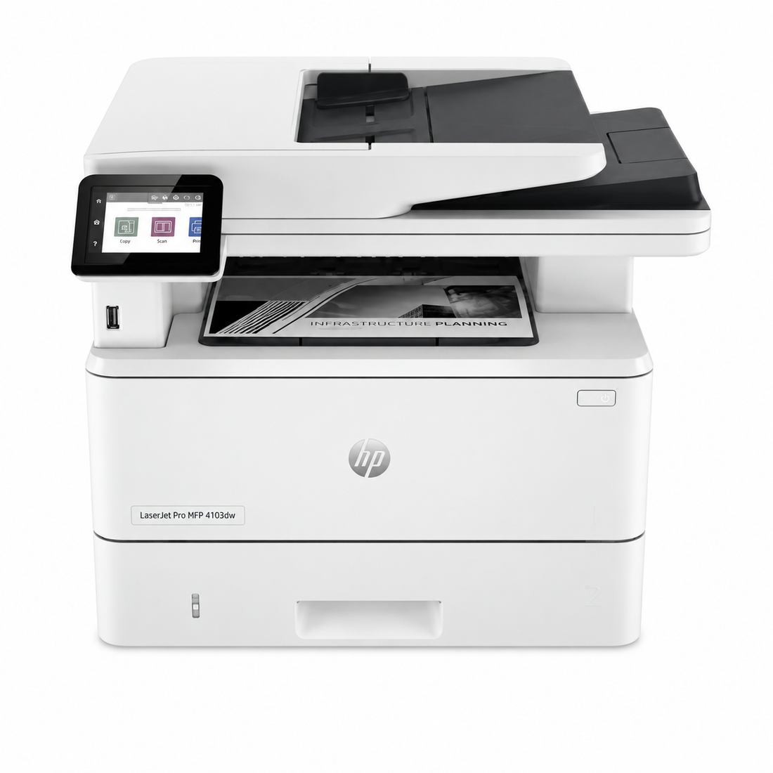 HP LaserJet Pro MFP 4103dw Wireless Monochrome Multifunction Laser Printer with Automatic Duplex Printing and Scanning