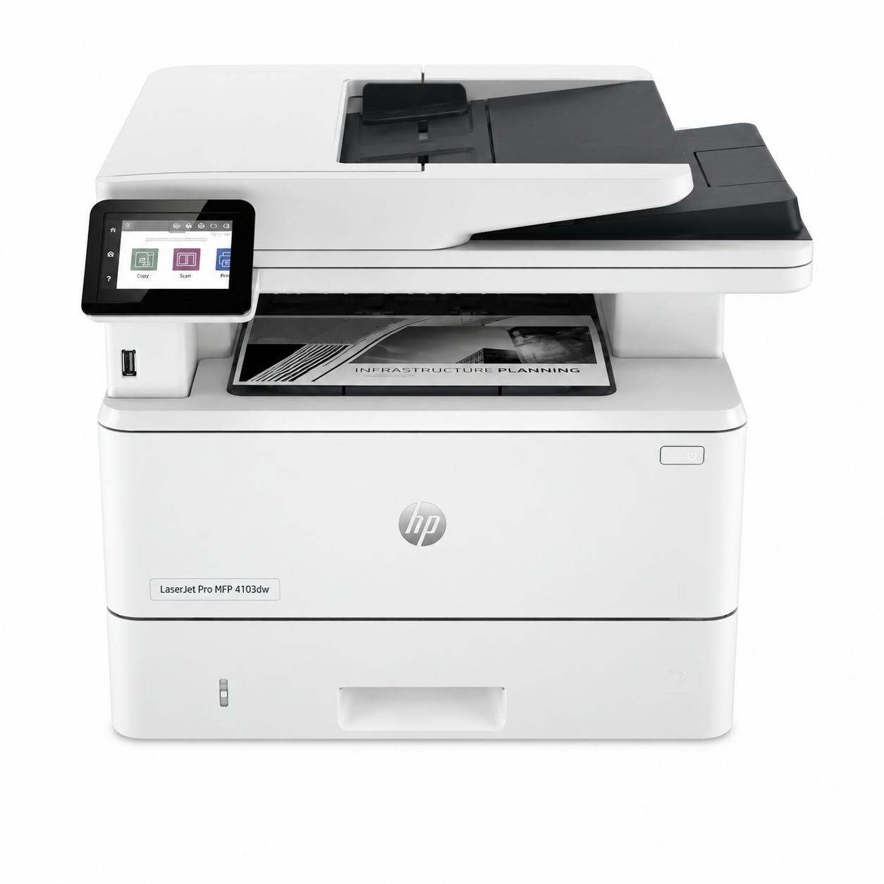HP LaserJet Pro MFP 4103dw Wireless Monochrome Multifunction Laser Printer with Automatic Duplex Printing and Scanning