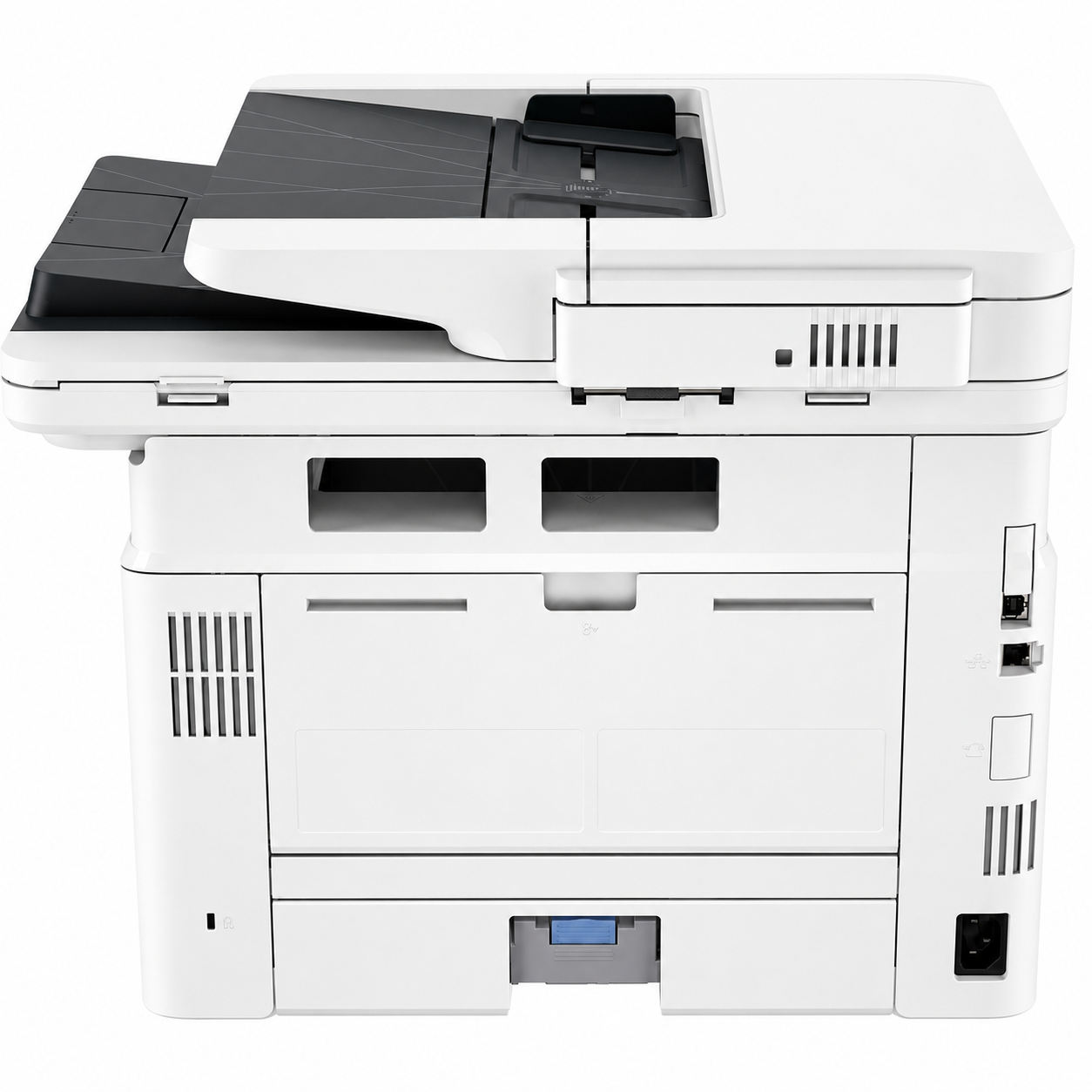 Buy the HP LaserJet Pro MFP 4103fdw Wireless Multifunction Laser Printer featuring print, copy, scan, fax functions, 40 ppm speed, dual-band Wi-Fi, duplex printing and scanning, HP Wolf Security, and enterprise-class performance.