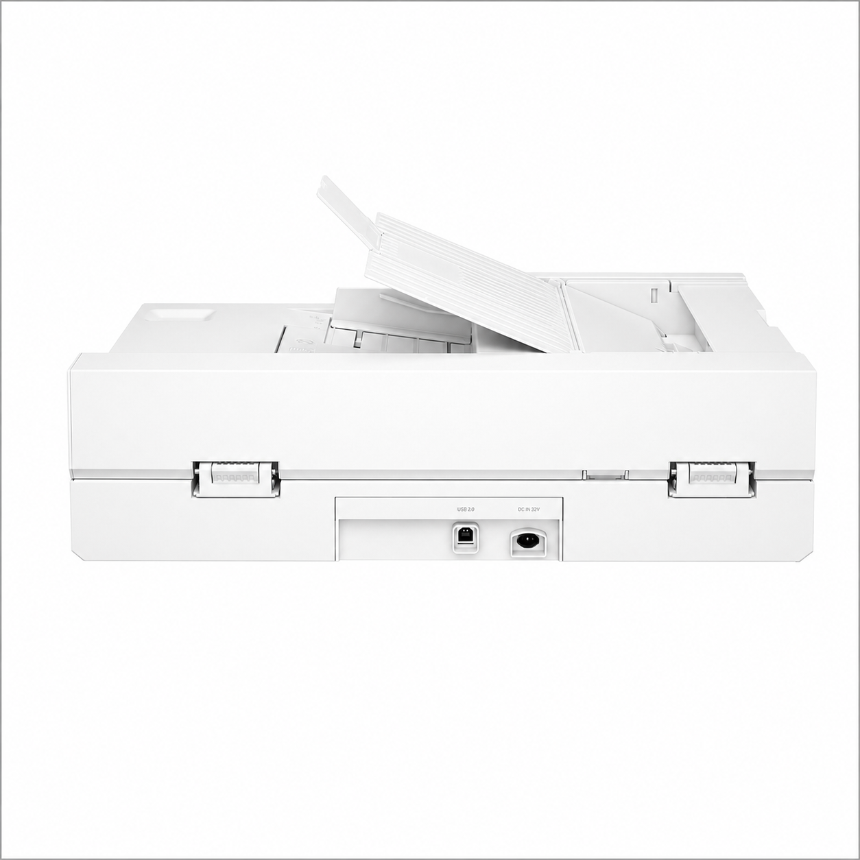 HP ScanJet 2600 rear view showing the power and connection ports