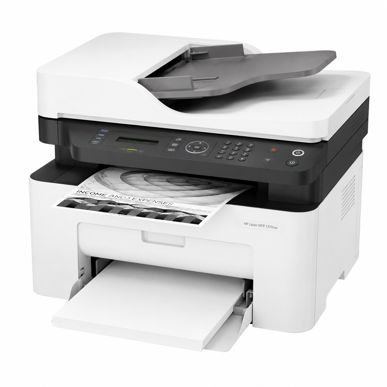 HP Laser MFP 137fnw Wireless Monochrome Multifunction Laser Printer with Print Copy Scan Fax Functions