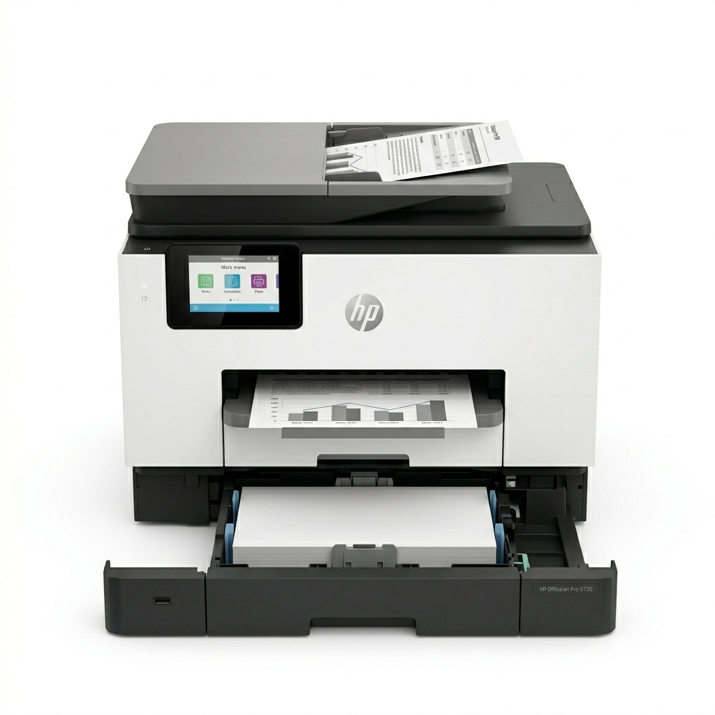 HP OfficeJet Pro 9720 Wide Format Wireless All-in-One Inkjet Printer with A3 Printing, Scan, Copy, Fax, Wi-Fi and Ethernet Connectivity