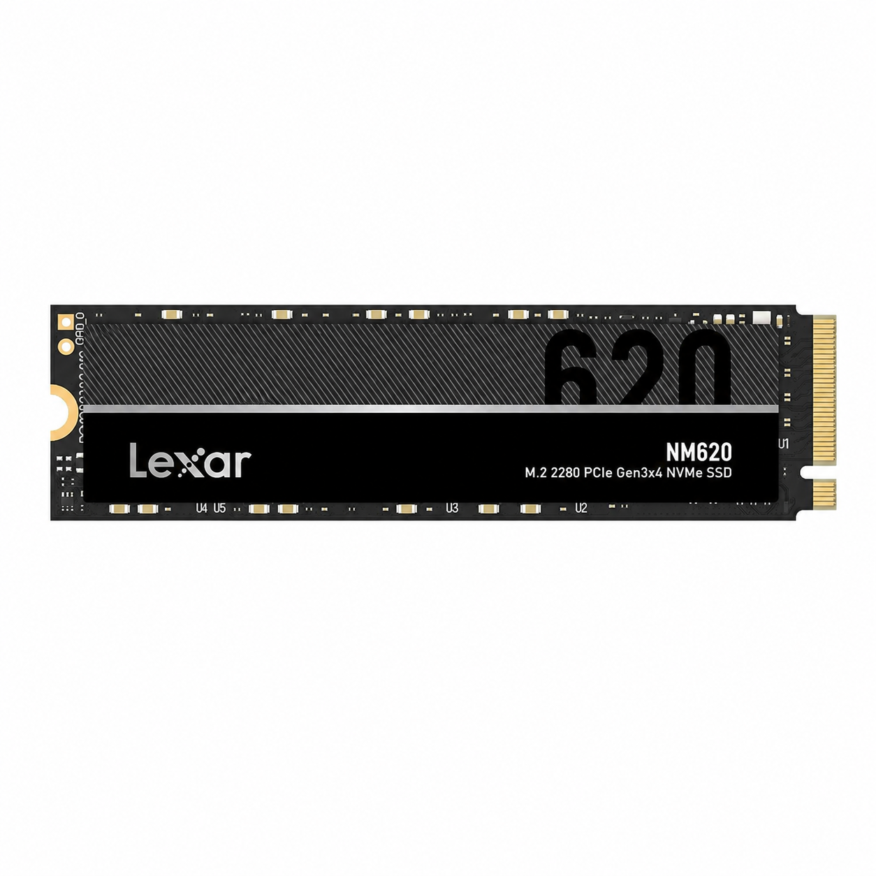 Lexar NM620 512GB M.2 2280 PCIe Gen3x4 NVMe SSD front view