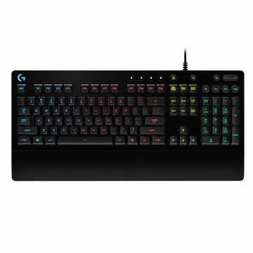 Logitech G213 Prodigy black RGB wired gaming keyboard top view