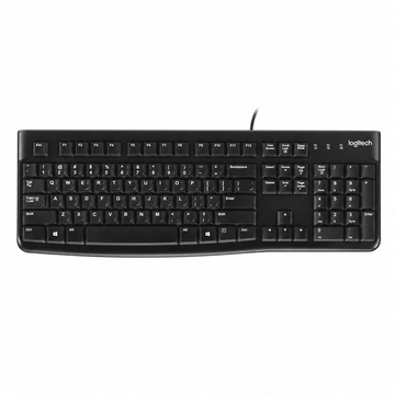 Logitech K120 Arabic wired USB full-size keyboard top view