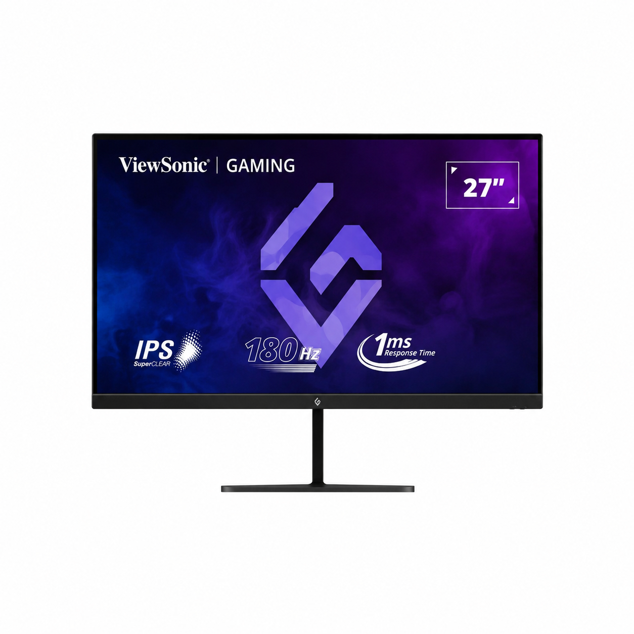 ViewSonic C27 2H 27-inch 240Hz gaming monitor front view displaying a purple gaming screen