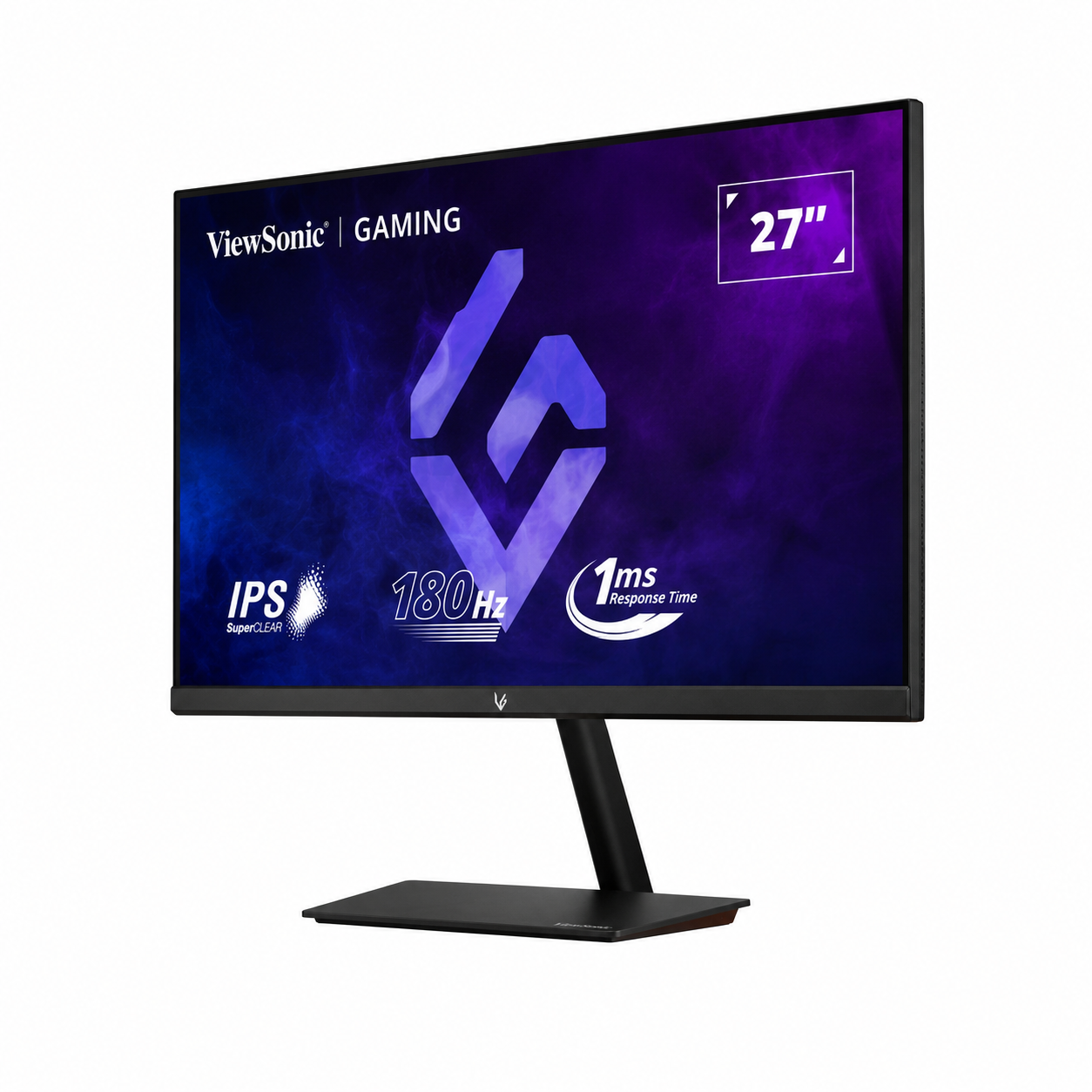 ViewSonic C27 2H 27-inch 240Hz gaming monitor angled front view with curved display and stand